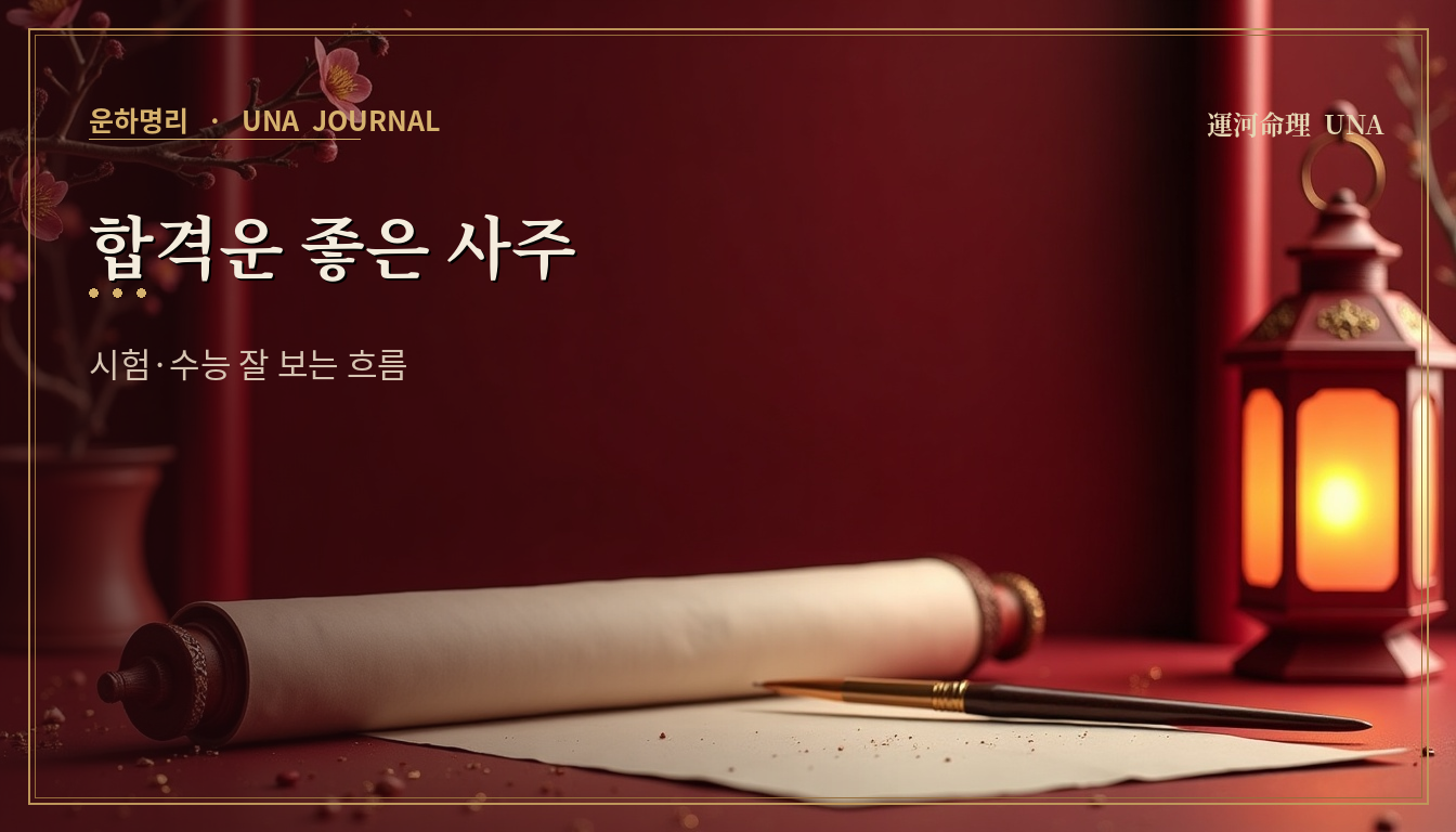 합격운 좋은 사주 — 시험·수능 잘 보는 흐름 대표 이미지